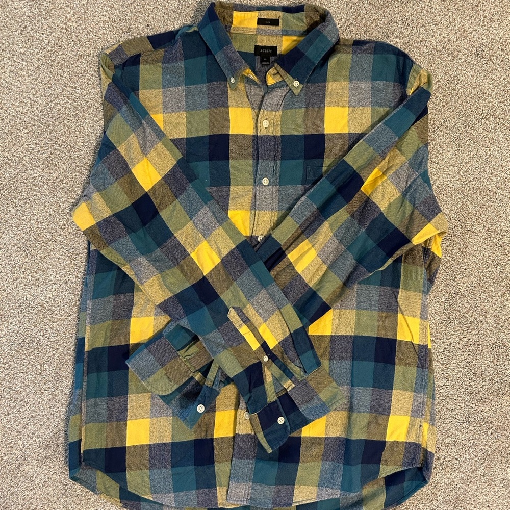 J Crew Flannel Shirt XL Slim
